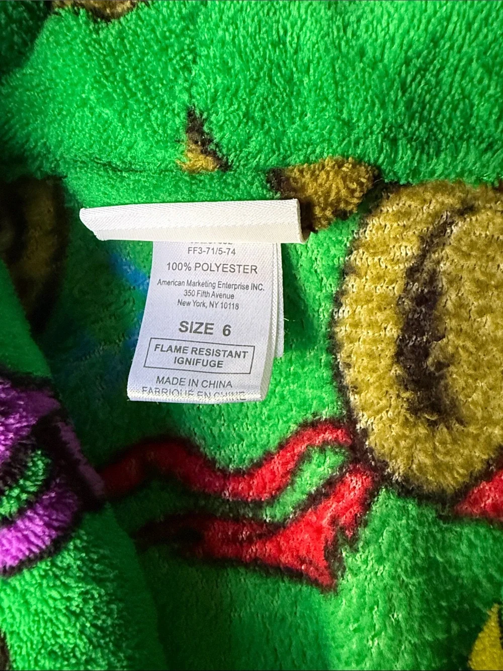 Green Teenage Mutant Ninja Turtles Plush Robe 6y 🐢💚